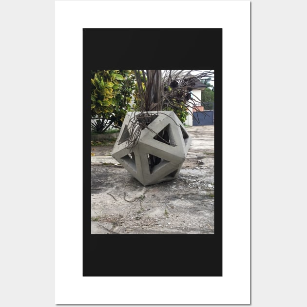 concrete icosahedron gmtrx Wall Art by Seni Lawal